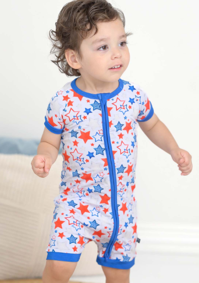 Carter Shorts Zippered Romper