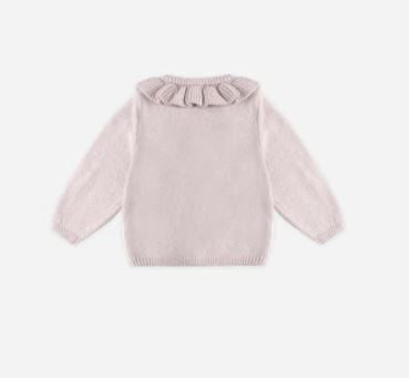 Quincy Mae Ruffle Collar Cardigan | Lilac