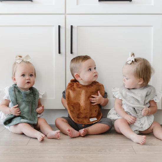 Saranoni Minky Bibs | Natural Set