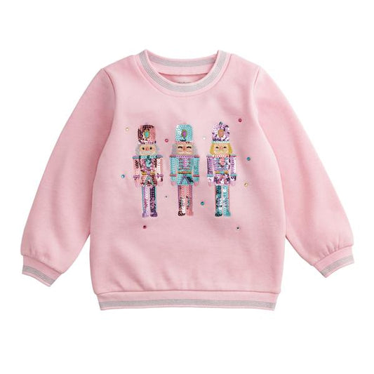 Mud Pie Nutcracker Sequin Sweatshirt