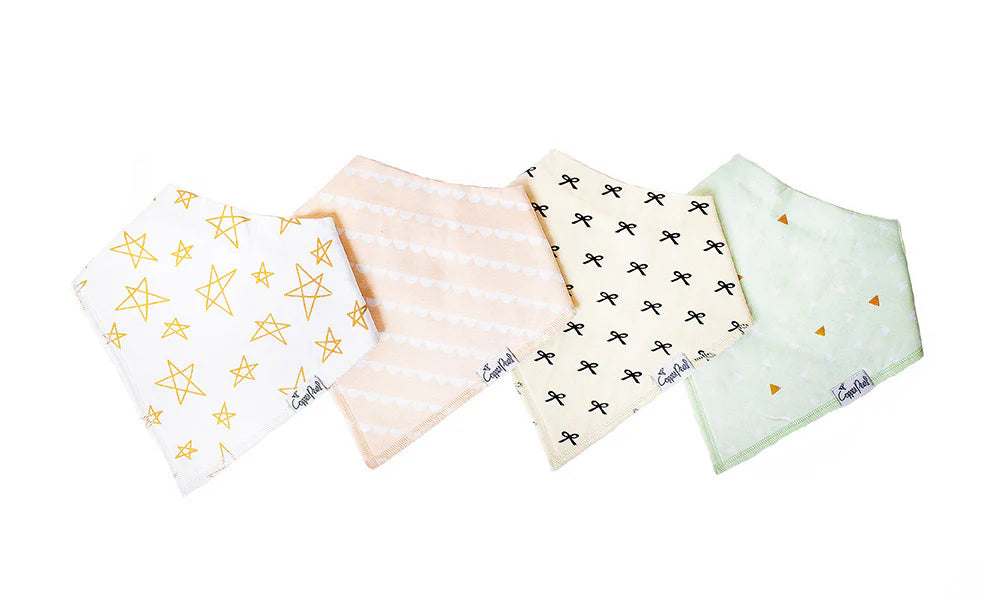 Copper Pearl Bandana Bibs- 4 Pack