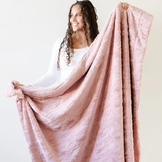 Saranoni Ballet Slipper Patterned Faux Fur Throw