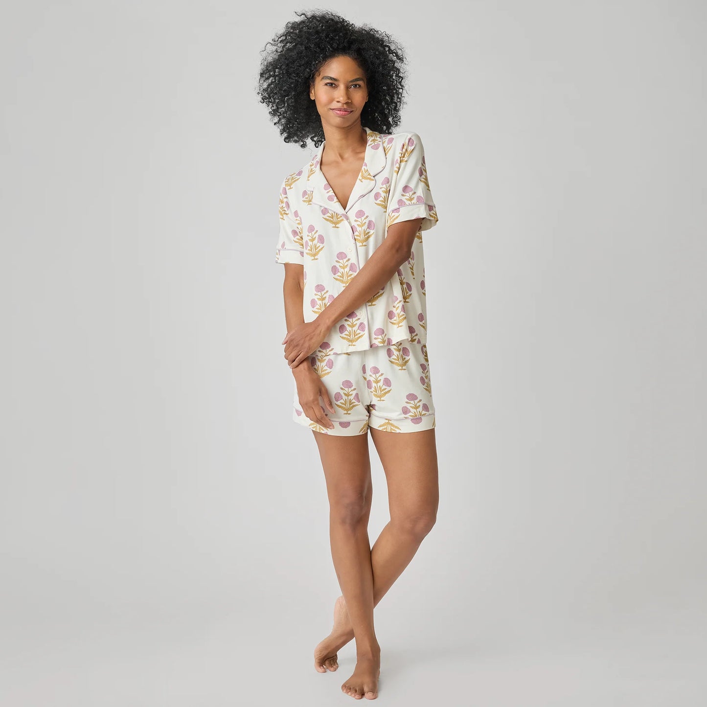 Pink Chicken Women's Short PJ Set | Lavender Dandelion