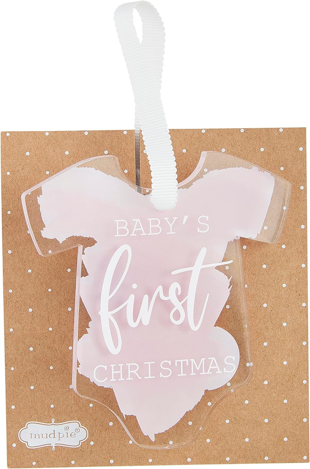 Mud Pie Baby's First Christmas Ornament Pink
