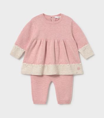 Mayoral Baby Girl Pink Knit Set