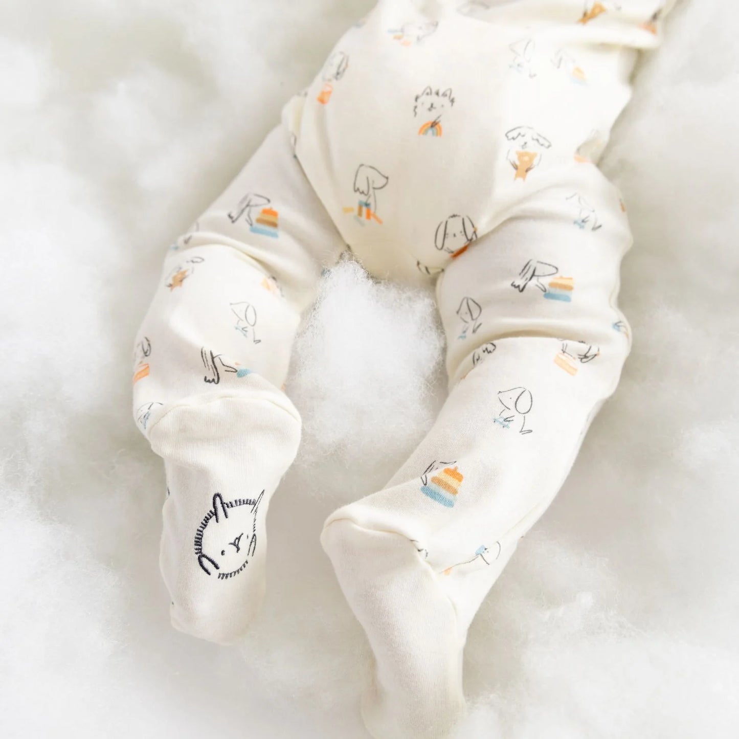 Puppy Play Organic Cotton Magnetic Me Footie