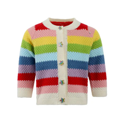 Lola and the Boys Rainbow Bright Knit Cardigan