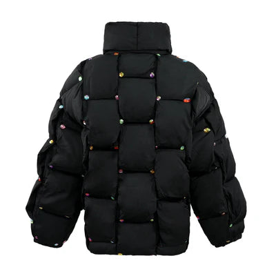 Lola and the Boys Rainbow Gem Quilted Puffer