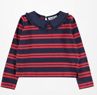 MOLO Rama Girls Top | Ruby Stripe