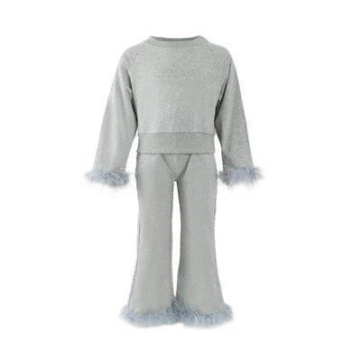 Lola and the Boys Grey Feather Athletic Set