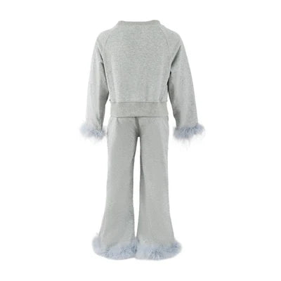Lola and the Boys Grey Feather Athletic Set