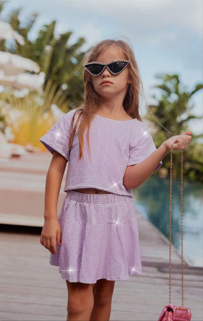 Lola and the Boys Lavender Taylor Crystal Set