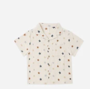 Rylee + Cru Lapel Collar Shirt | Stars