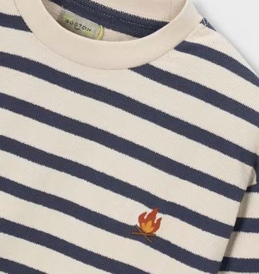 The Boston Kids Blue/Cream Stripe Shirt