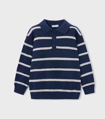 Mayoral navy striped collared sweater