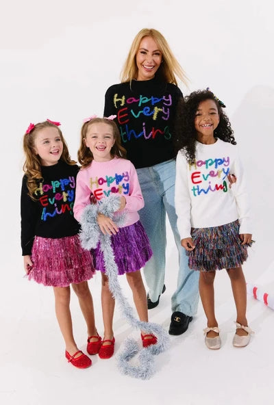 Lola & The Boys Happy Everything Sweaters