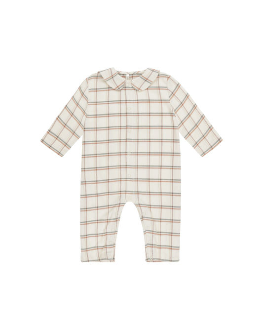 Rylee + Cru Baby Pajama Romper | Holiday Plaid