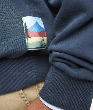 The Boston Kids Indigo Button Sweatshirt