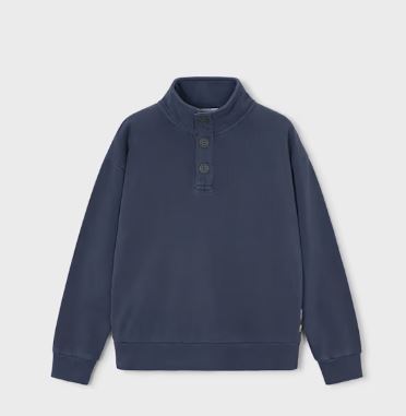 The Boston Kids Indigo Button Sweatshirt