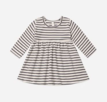 Quincy Mae Long Sleeve Baby Dress | Vintage Stripe