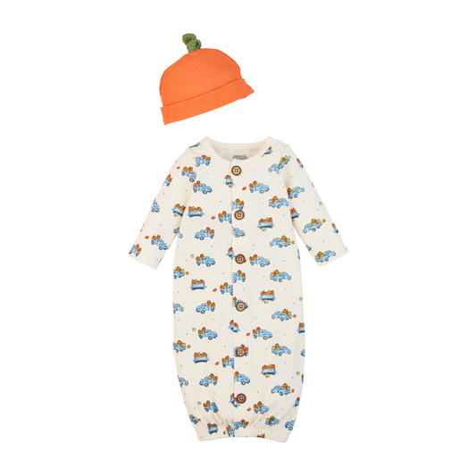 Mud Pie Pumpkin Take Me Home Sleeper 0-3 months