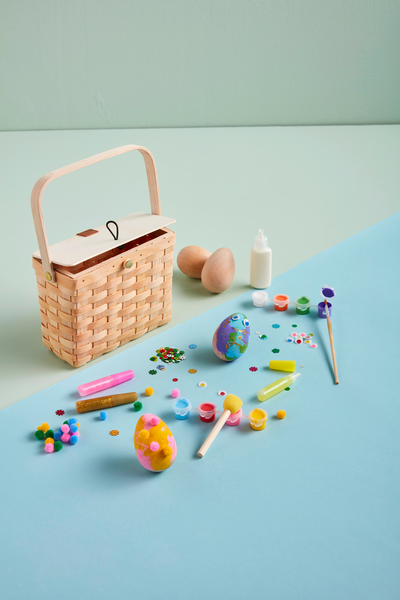 Mud Pie Wood Egg Decorating Kit