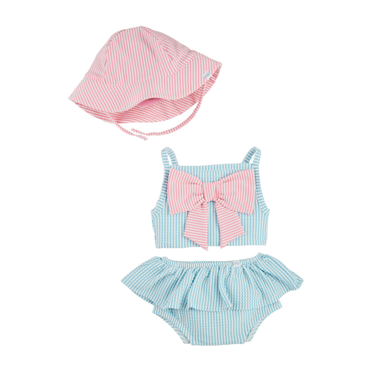 Mud Pie Seersucker Swim 3 Piece