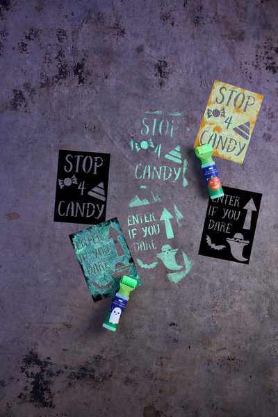 Mud Pie Glow in the Dark Chalk with Stencils