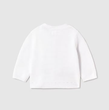 Mayoral Knit White Cardigan