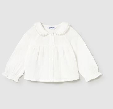 Mayoral Girls White Button Down